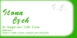 ilona czeh business card